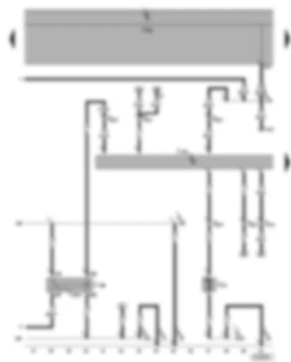 Wiring Diagram  SEAT ALHAMBRA 2003 - Heater control unit B5W S/ D5W S - flame monitor - overheating sensor - coolant temperature display sender - glow plug for heater - combustion air blower