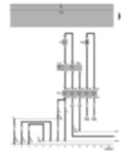 Wiring Diagram  SEAT ALHAMBRA 2003 - Operating unit in steering wheel - horn plate - coil connector - driver side airbag igniter