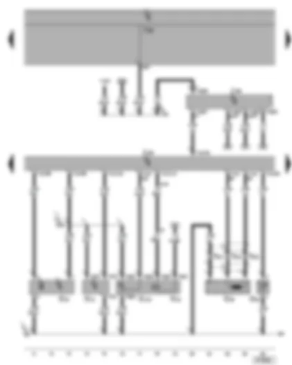 Wiring Diagram  SEAT ALHAMBRA 2009 - Motronic control unit - knock sensors - intake air temperature sender