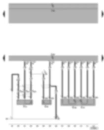 Wiring Diagram  SEAT ALHAMBRA 2008 - Motronic control unit - injectors