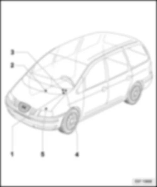 SEAT ALHAMBRA 2004 Overview of fuses