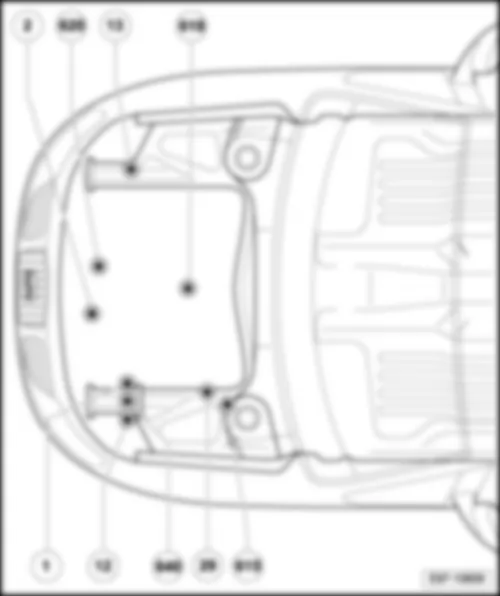 SEAT ALHAMBRA 2005 Overview of earth points in engine compartment