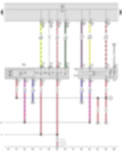 Электросхемa  SEAT ALTEA 2009 - Регулятор яркости подсветки выключателей и комбинации приборов - Регулятор корректора фар - Блок управления бортовой сети - Фара спереди справа - Исполнительный электродвигатель корректора правой фары