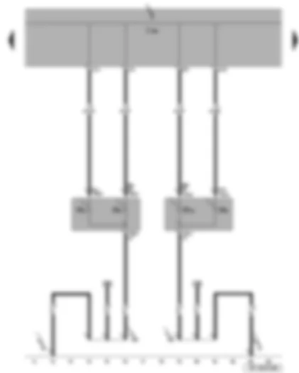 Wiring Diagram  SEAT ALTEA 2004 - Rear brake light bulbs - rear turn signal bulbs - onboard supply control unit