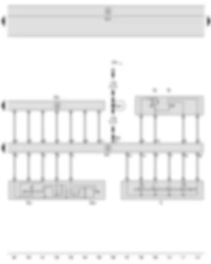 Электросхемa  SEAT ALTEA 2009 - Выключатель зажигания и стартера - Переключатель указателей поворота - Выключатель ближнего света и светового сигнала (вкл. дальний свет) - Переключатель управления круиз-контролем - Клавиша установки (SET) круиз-контроля - Датчик угла поворота рулевого колеса - Блок управления бортовой сети