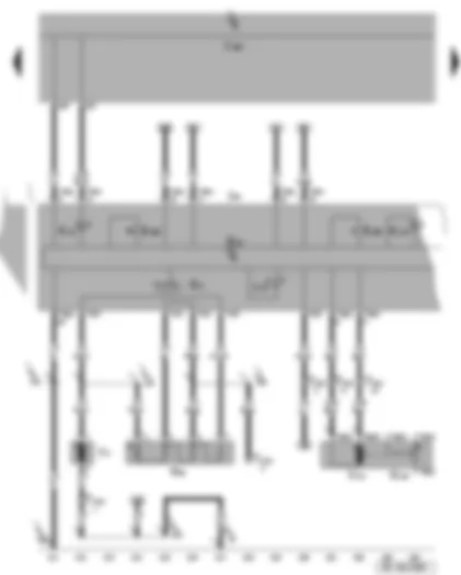 Wiring Diagram  SEAT ALTEA 2004 - Warm air blower series resistor with overheating valve - air recirculation flap control motor - fresh air blower - heater control unit