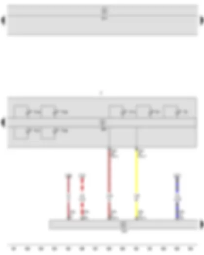 Электросхемa  SEAT ALTEA 2009 - Блок управления бортовой сети - Диагностический интерфейс шин данных - Комбинация приборов
