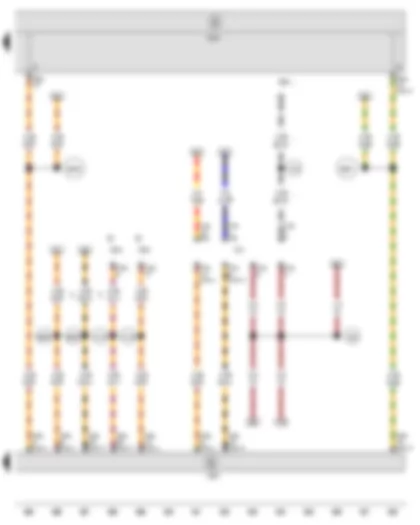 Электросхемa  SEAT ALTEA 2009 - Блок управления бортовой сети - Диагностический интерфейс шин данных - Диагностический разъём