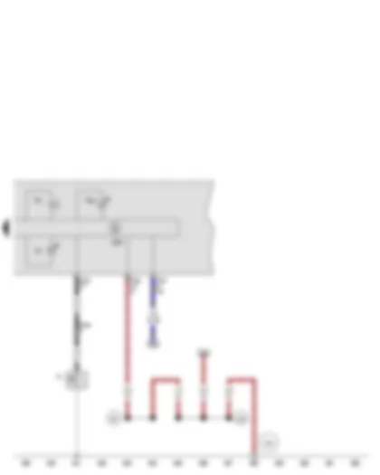 Wiring Diagram  SEAT ALTEA 2009 - Oil pressure switch - Buzzer and gong - Control unit in dash panel insert - Oil pressure warning lamp - Oil level warning lamp