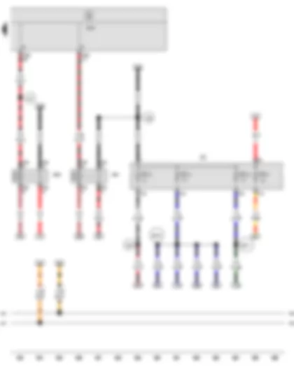 Wiring Diagram  SEAT ALTEA 2010 - Terminal 15 voltage supply relay 2 - Terminal 50 voltage supply relay - Fuse holder C