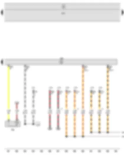 Wiring Diagram  SEAT ALTEA 2009 - Radiator outlet coolant temperature sender - Engine control unit - Diagnostic connection