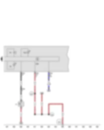 Wiring Diagram  SEAT ALTEA 2009 - Oil pressure switch - Buzzer and gong - Control unit in dash panel insert - Oil pressure warning lamp - Oil level warning lamp