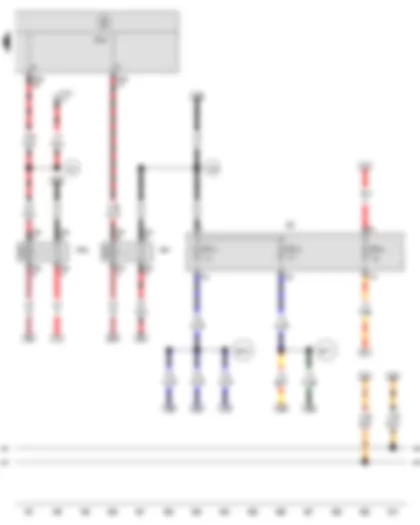 Wiring Diagram  SEAT ALTEA 2009 - Terminal 15 voltage supply relay 2 - Terminal 50 voltage supply relay - Fuse holder C