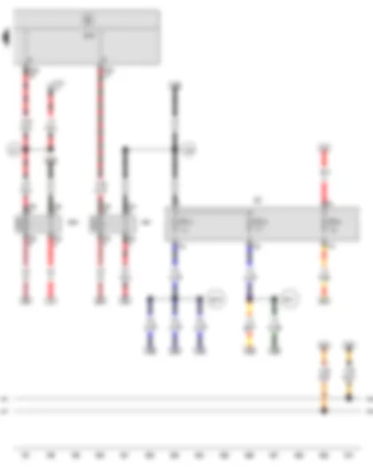 Wiring Diagram  SEAT ALTEA 2009 - Terminal 15 voltage supply relay 2 - Terminal 50 voltage supply relay - Fuse holder C