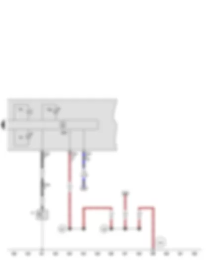 Wiring Diagram  SEAT ALTEA 2009 - Oil pressure switch - Buzzer and gong - Control unit in dash panel insert - Oil pressure warning lamp - Oil level warning lamp