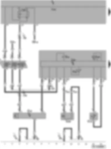 Wiring Diagram  SEAT ALTEA 2004 - High pressure sender - centre vent temperature sender - air conditioning system control unit - air conditioning system compressor regulating valve
