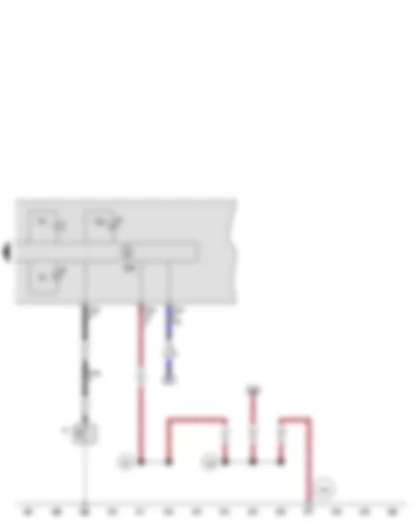 Wiring Diagram  SEAT ALTEA 2010 - Oil pressure switch - Buzzer and gong - Control unit in dash panel insert - Oil pressure warning lamp - Oil level warning lamp