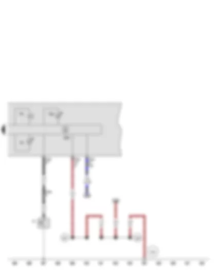 Wiring Diagram  SEAT ALTEA 2009 - Oil pressure switch - Buzzer and gong - Control unit in dash panel insert - Oil pressure warning lamp - Oil level warning lamp