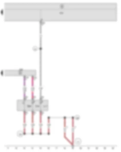 Wiring Diagram  SEAT ALTEA 2009 - Parking aid button - Parking aid control unit - Parking aid warning lamp - Parking aid switch illumination bulb