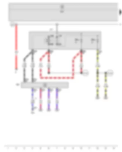 Wiring Diagram  SEAT ALTEA 2010 - Terminal 30 voltage supply relay - Engine control unit