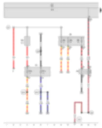 Wiring Diagram  SEAT ALTEA 2009 - Onboard supply control unit - Terminal 15 voltage supply relay 2 - Fuse holder B - Fuse holder C