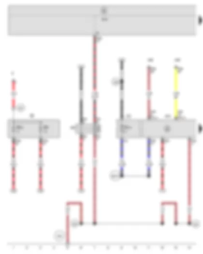 Wiring Diagram  SEAT ALTEA 2009 - Onboard supply control unit - Data bus diagnostic interface - Terminal 15 voltage supply relay 2