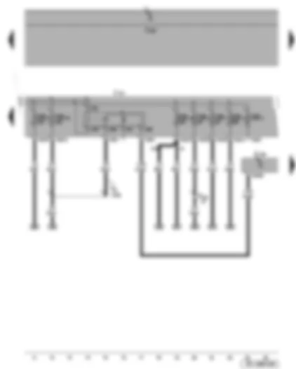 Wiring Diagram  SEAT ALTEA 2005 - Motronic current supply relay - Motronic control unit