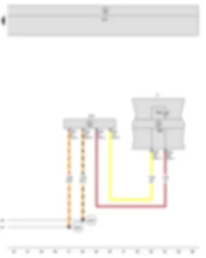 Wiring Diagram  SEAT ALTEA 2009 - Control unit in dash panel insert - Onboard supply control unit - Data bus diagnostic interface - Dash panel insert - Tyre pressure monitor warning lamp