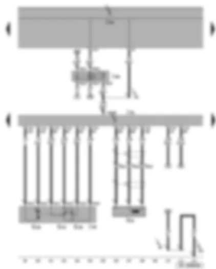 Wiring Diagram  SEAT ALTEA 2006 - Terminal 50 voltage supply relay - engine speed sender - Simos control unit - throttle valve module