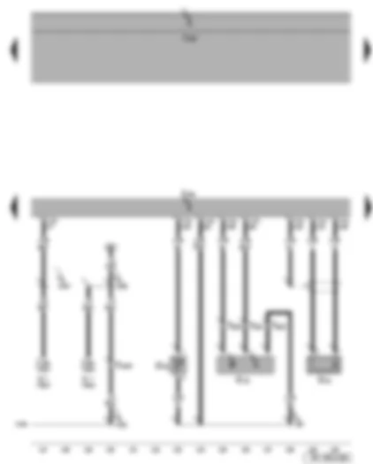 Wiring Diagram  SEAT ALTEA 2006 - Knock sensor 1 - Hall sender - coolant temperature sender - Simos control unit