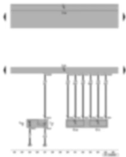 Wiring Diagram  SEAT ALTEA 2007 - Vacuum pump for brakes - vacuum pump relay - accelerator position sender - accelerator position sender 2 - Motronic control unit