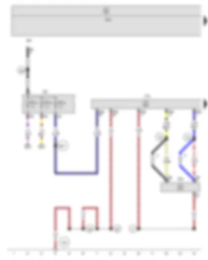 Wiring Diagram  SEAT ALTEA 2009 - Rear left vehicle level sender - Onboard supply control unit - Control unit for cornering light and headlight range control - Fuse holder C