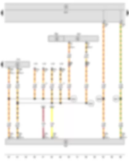 Wiring Diagram  SEAT ALTEA 2009 - Steering angle sender - Power steering control unit - Data bus diagnostic interface - Control unit for cornering light and headlight range control