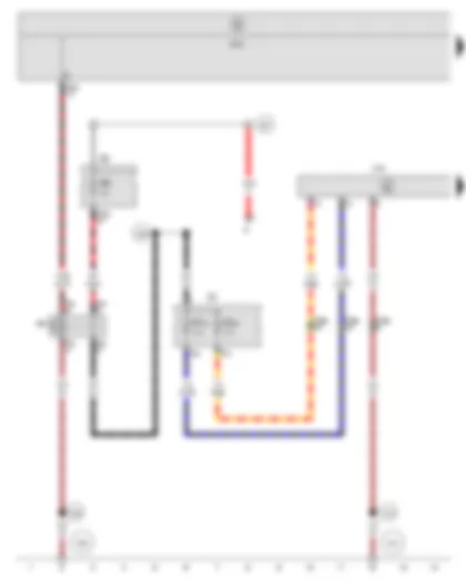 Wiring Diagram  SEAT ALTEA 2009 - Terminal 15 voltage supply relay 2 - Roof display unit - Fuse holder B - Fuse holder C