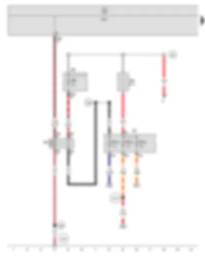 Wiring Diagram  SEAT ALTEA 2010 - Terminal 15 voltage supply relay 2 - Fuse holder B - Fuse holder C