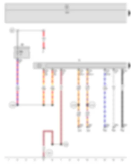 Wiring Diagram  SEAT ALTEA 2009 - Onboard supply control unit - Radio - Fuse holder B