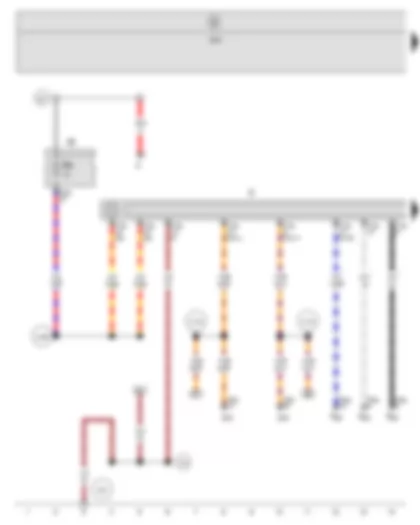Wiring Diagram  SEAT ALTEA 2010 - Onboard supply control unit - Radio - Fuse holder B
