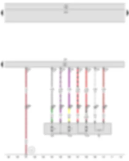 Электросхемa  SEAT ALTEA 2009 - Блок управления двери переднего пассажира - Блок управления бортовой сети - Электродвигатель регулировки положения зеркала со стороны переднего пассажира - Нагревательный элемент наружного зеркала со стороны переднего пассажира