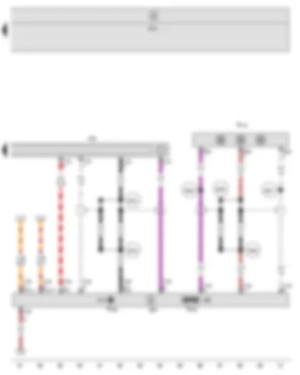 Wiring Diagram  SEAT ALTEA 2010 - Control unit with display for radio and navigation - Onboard supply control unit - Multimedia system control unit - USB connection holder - Connection for external audio sources