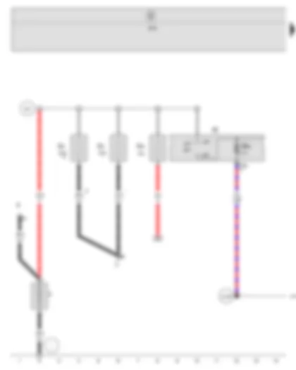 Wiring Diagram  SEAT ALTEA 2012 - Battery - Terminal 30 voltage supply relay - Fuse holder B