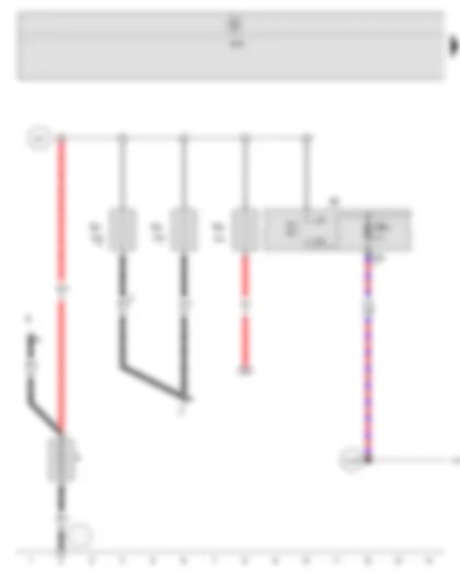 Wiring Diagram  SEAT ALTEA 2012 - Battery - Terminal 30 voltage supply relay - Fuse holder B