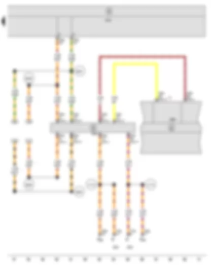 Wiring Diagram  SEAT ALTEA 2009 - Control unit in dash panel insert - Data bus diagnostic interface - Dash panel insert