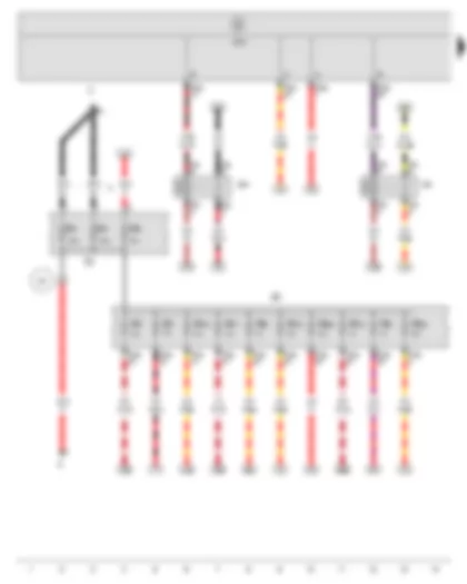 Wiring Diagram  SEAT ALTEA 2010 - X-contact relief relay - Terminal 15 voltage supply relay 2 - Fuse holder A - Fuse holder B