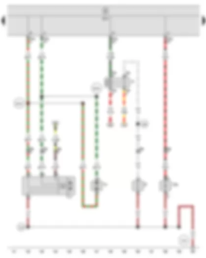 Wiring Diagram  SEAT ALTEA 2010 - Heated rear window relay - Additional brake light bulb - Washer pump - Rear window wiper motor - Heated rear window