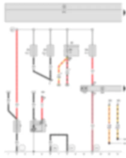 Wiring Diagram  SEAT ALTEA 2012 - Battery - Starter - Power steering control unit - Electromechanical power steering motor