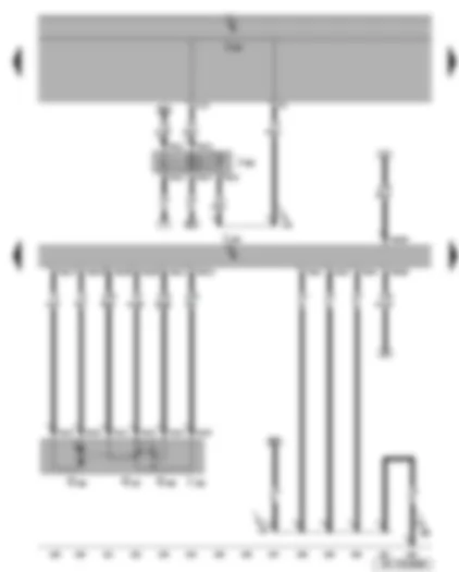 Wiring Diagram  SEAT ALTEA 2006 - Terminal 50 voltage supply relay - Motronic control unit - throttle valve module