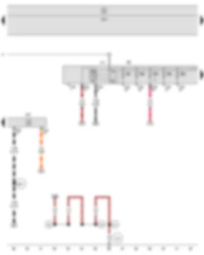 Wiring Diagram  SEAT ALTEA 2010 - Terminal 30 voltage supply relay - Steering column electronics control unit - Fuse holder B