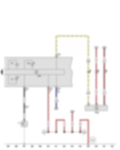 Wiring Diagram  SEAT ALTEA 2010 - Oil pressure switch - Oil level and oil temperature sender - Buzzer and gong - Control unit in dash panel insert - Oil pressure warning lamp - Oil level warning lamp