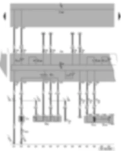Wiring Diagram  SEAT ALTEA 2007 - Warm air blower series resistor with overheating valve - air recirculation flap control motor - fresh air blower - heater control unit