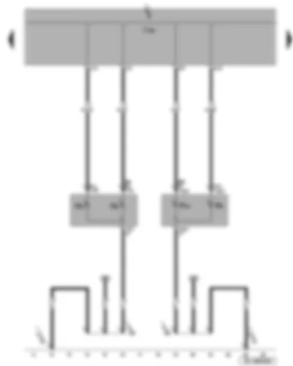 Wiring Diagram  SEAT ALTEA 2007 - Rear brake light bulbs - rear turn signal bulbs - onboard supply control unit